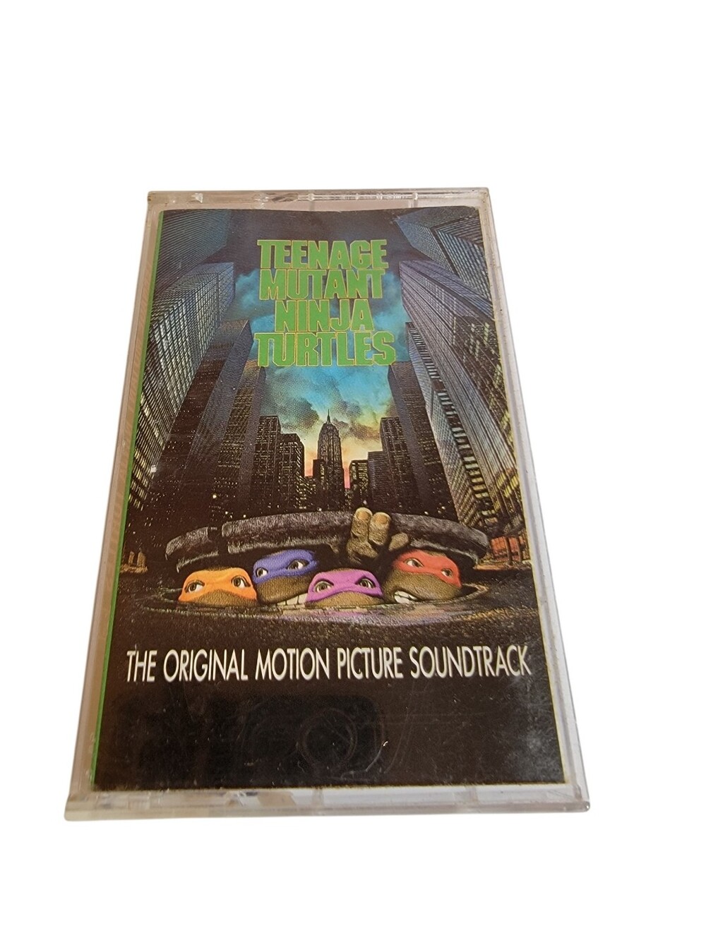 1990 TMNT Original Motion Picture  Soundtrack Blue Cassette Tape